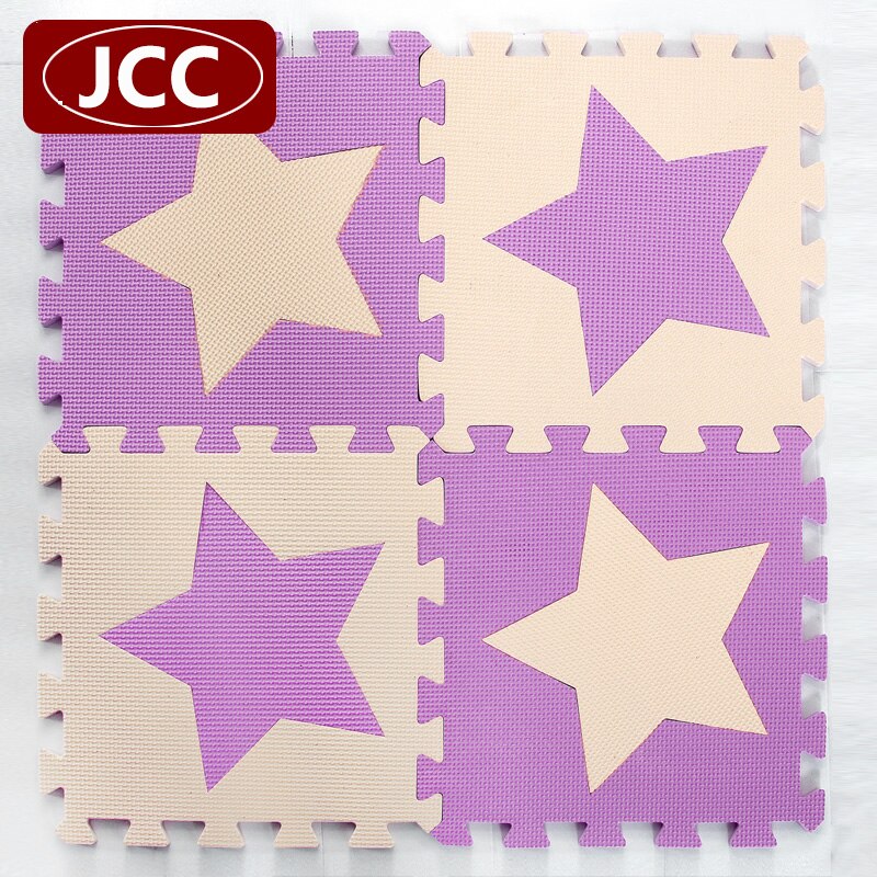 Jcc star style eva foam pussel lekmatta /barnmattor matta sammankopplande träningsgolv för barn kakel 30*30*1cm