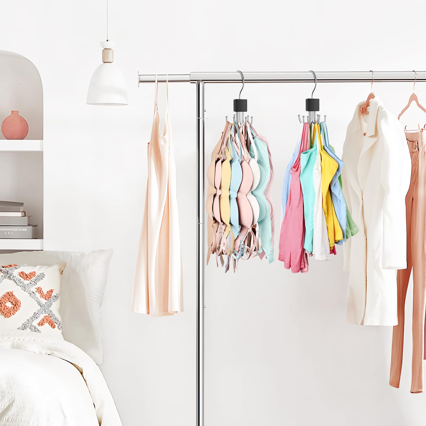 Cintres de soutien-gorge pour débardeur, pour organisateur de placard, capacité de rangement, gain de place, organisateur de soutien-gorge, organisateurs et rangement de placard