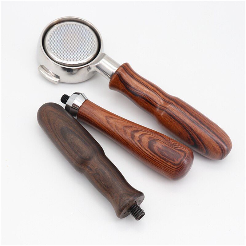 Espresso Koffie Filterhouder Handvat M10/M12 Koffie Machine Gereedschap Barista Accessoires Koffie Machine Gemodificeerde Massief Houten Handvat