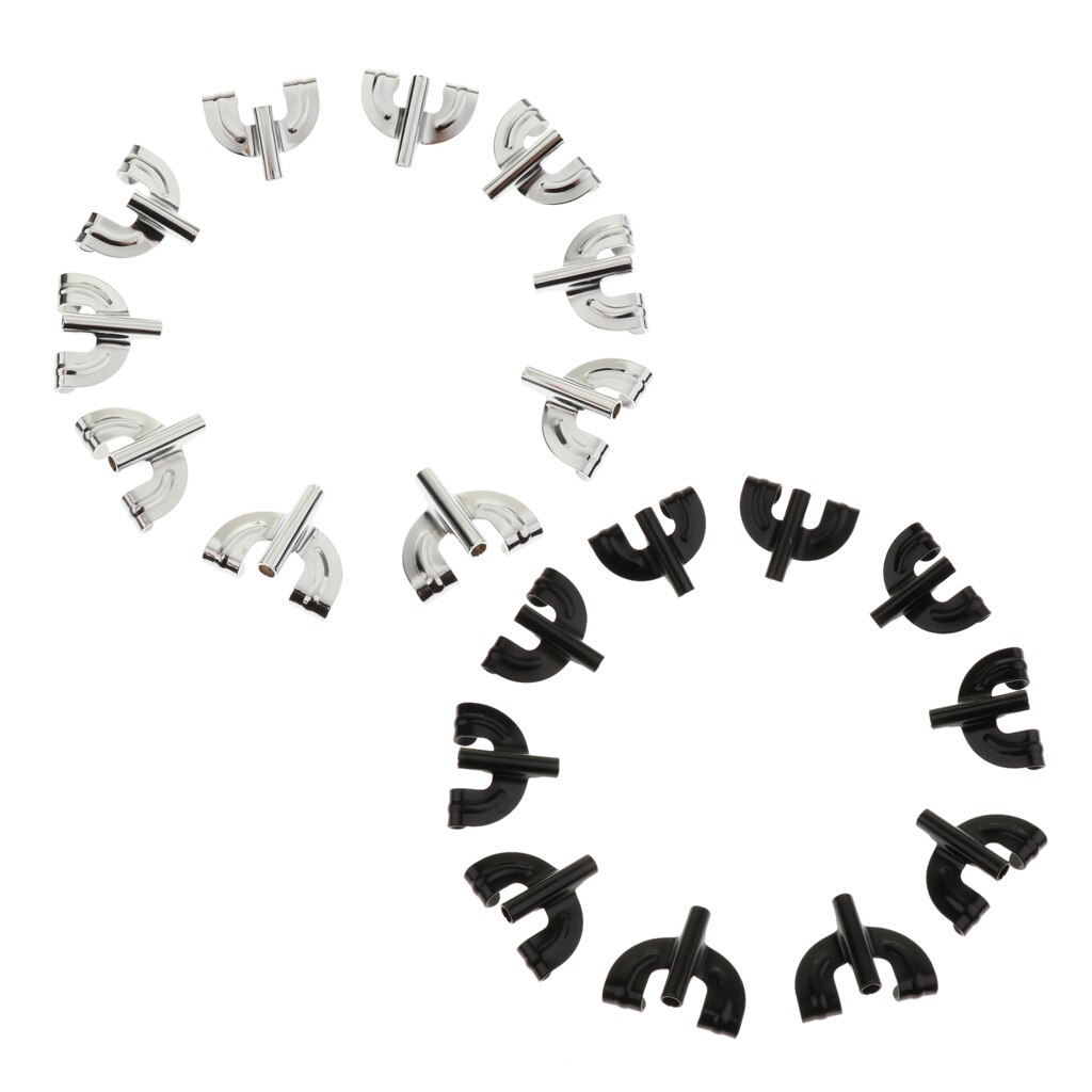 Gancho de garra de tambor, accesorios de instrumentos de percusión para tambor de bajos, plata, negro, 10 piezas