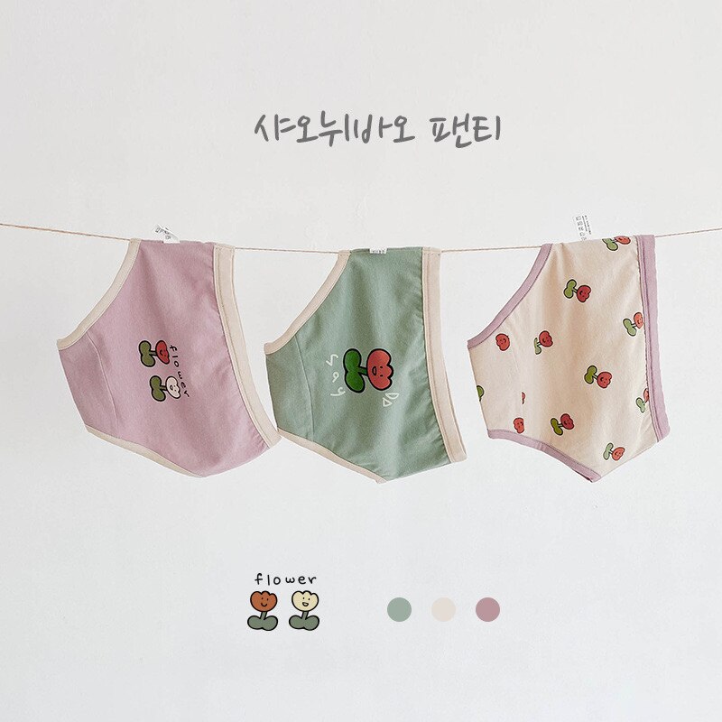 Slip boxer per bambini slip in cotone per bambini stampa per ragazze slip per bambini morbidi mutandine per bambini carine 6 pezzi1 lotto PT02: 02 / L(115-125CM)