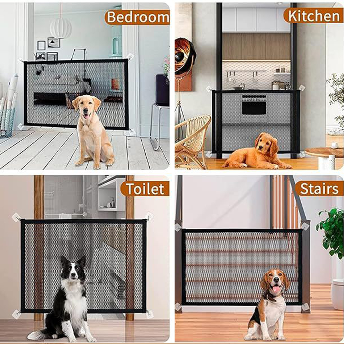 Baby Gate Portable Folding Safe Guard Dog Gate Protection Safety Products Mesh Magic Pet Gate Baby Fence Ingenious Mesh on TV