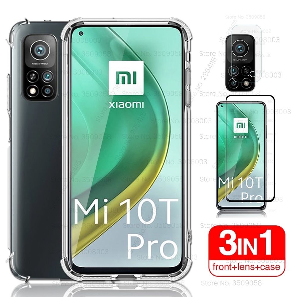 Przezroczysty, odporny na wstrząsy coque dla xiaomi mi10t mi 10t xiaomi10t zawodowiec lite lekki futerał okulary ochronne poco m3 x3 nfc aparat fotograficzny glas