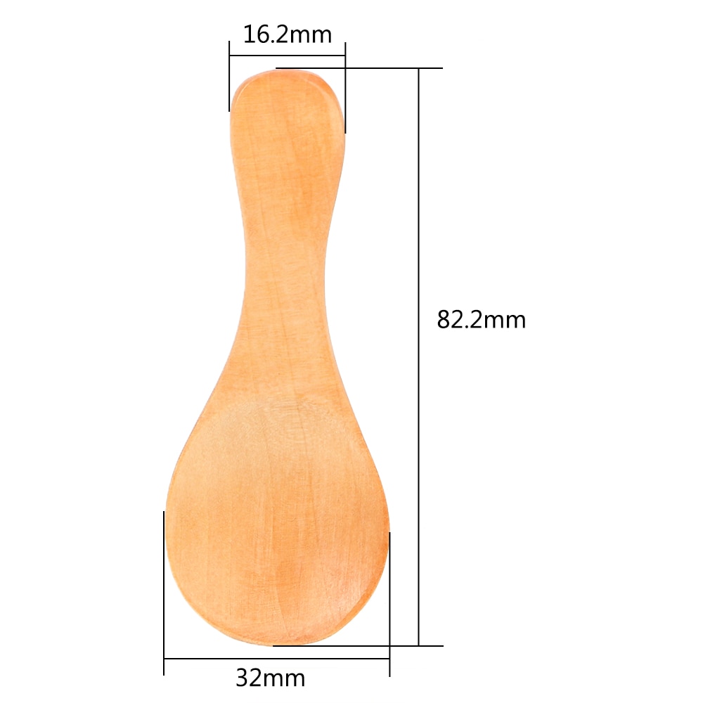 Schepje thee honing koffie kruiden zout suikerlepel kleine houten lepel keukengereedschap 8cm lengte mini formaat