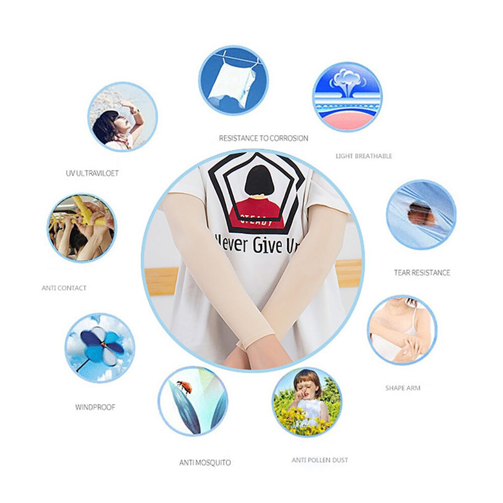 Arm Sleeves UV Protection Arms Covers Sunblock For Cycling 1Pair Protective Flexible