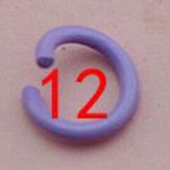 100 pcs/lot 1,2x8mm Bunte Metall DIY Schmuck Offene Einzelnen Loops Jump Ringe & Split ring für schmuck machen: light purple 12