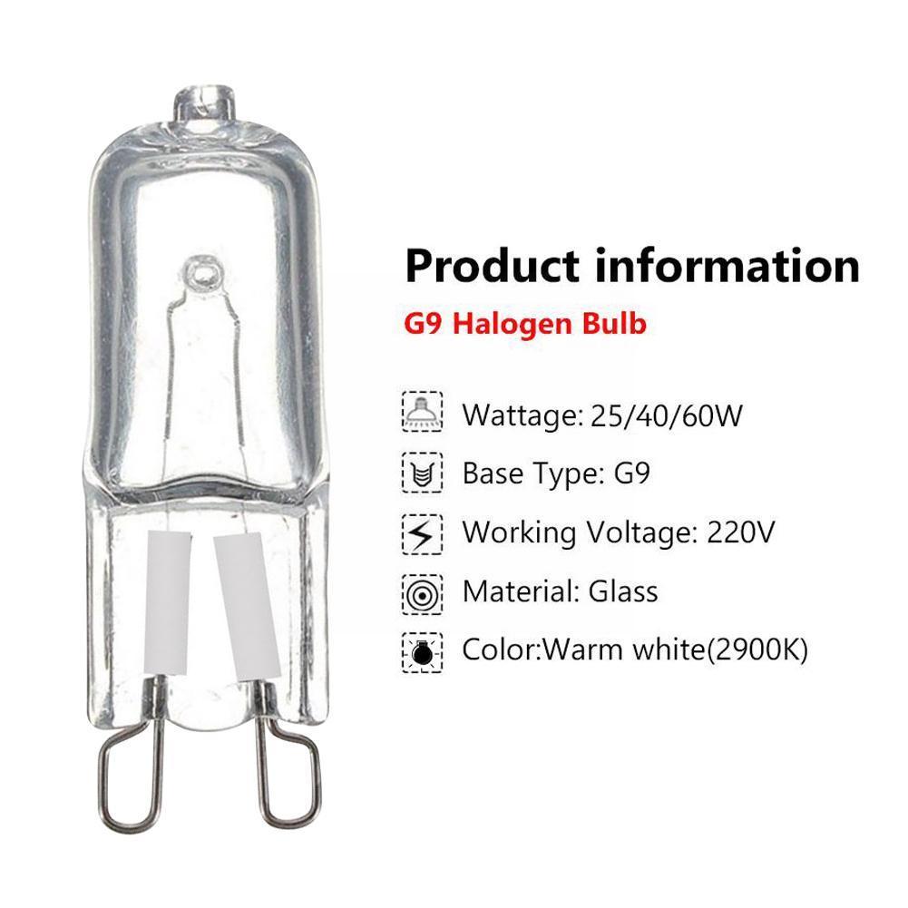 Ultra Heldere G9 220V 25 40 60W Type Halogeen Lamp Kristallen Lamp Geplaatst Kralen Lamp Halogeen G3N1
