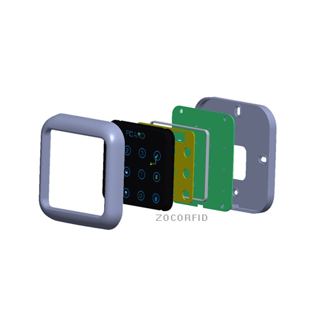 FC392 touch keypad Metal Case Keypad For 125KHZ EM RFID Proximity Card Standalone Access Control&amp; remote control Out&amp;In door