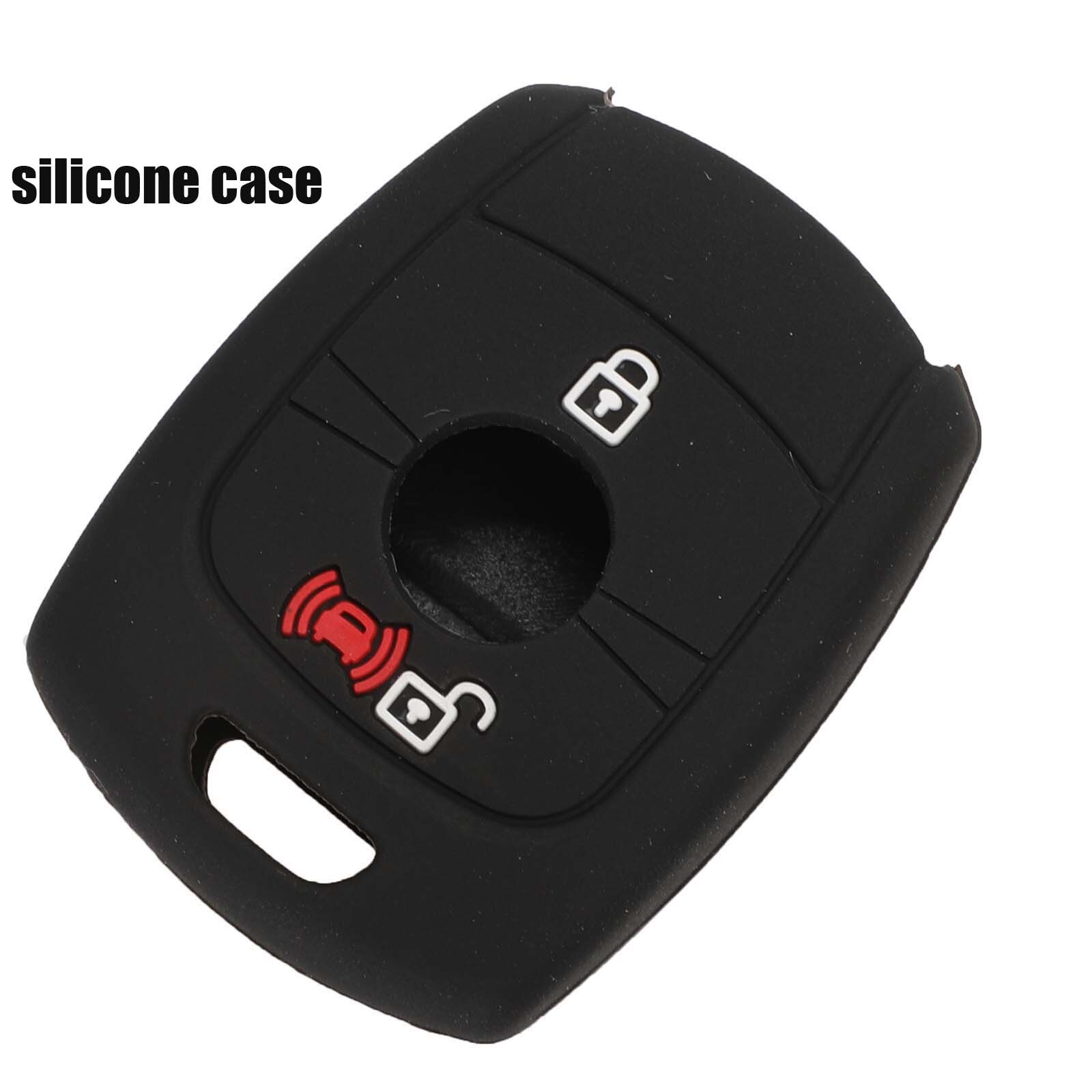 jingyuqin 2 Buttons Replacement Remote Key Shell Case Fob For SsangYong Actyon Kyron Rexton Korando With Uncut Blade car keys: silicone case