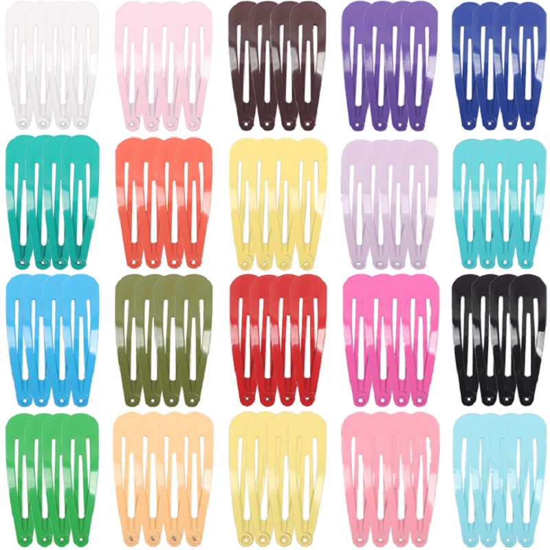 20pcs 5cm Multicolor BB Hairpin Hair Accessories Girls Clip Women black Metal Hair Clip Pin Tool Barrette