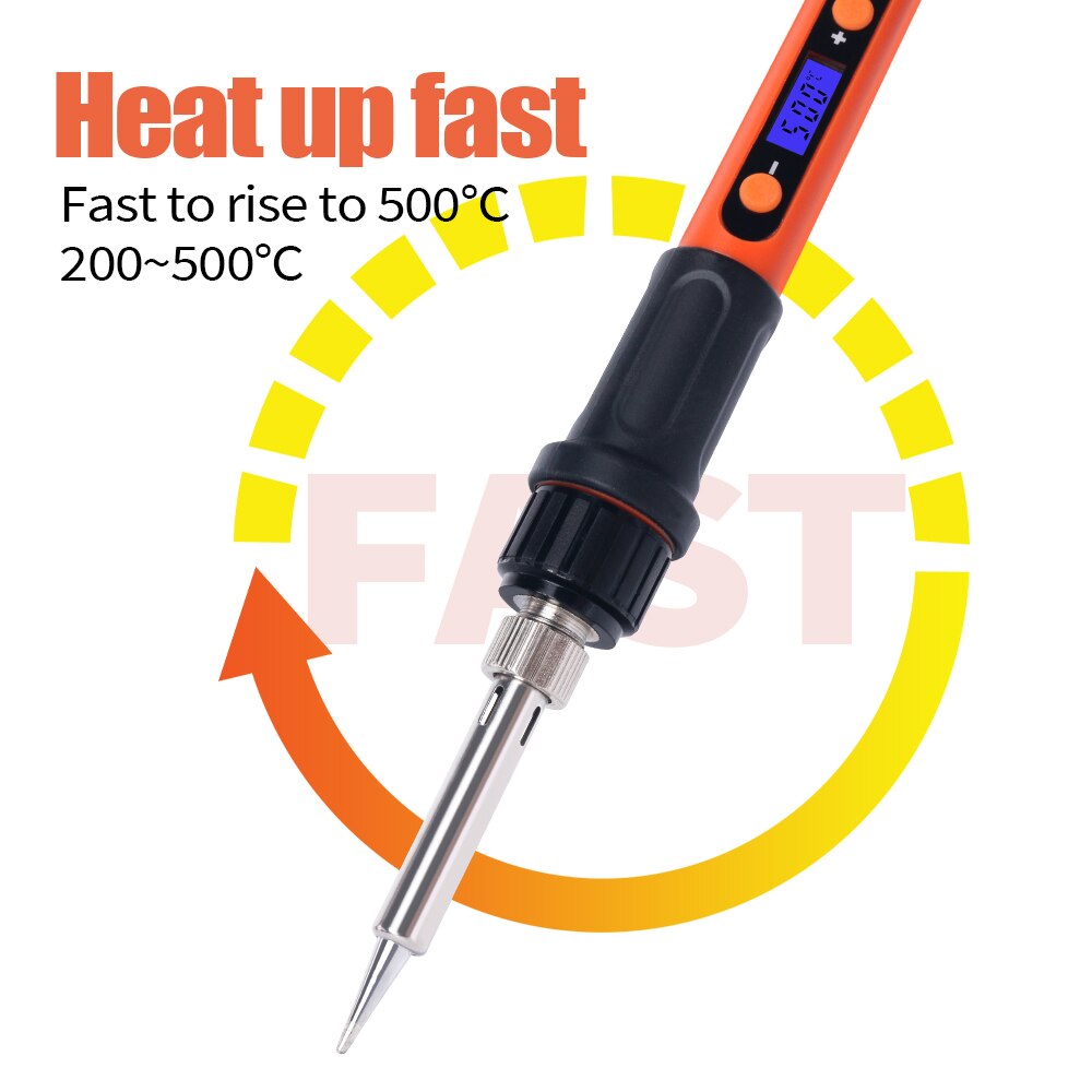 Silverflo Electric soldering iron Kit Set 100W LCD Digital Display Adjustable Temperature Soldering Iron 220V/110V Welding Tools