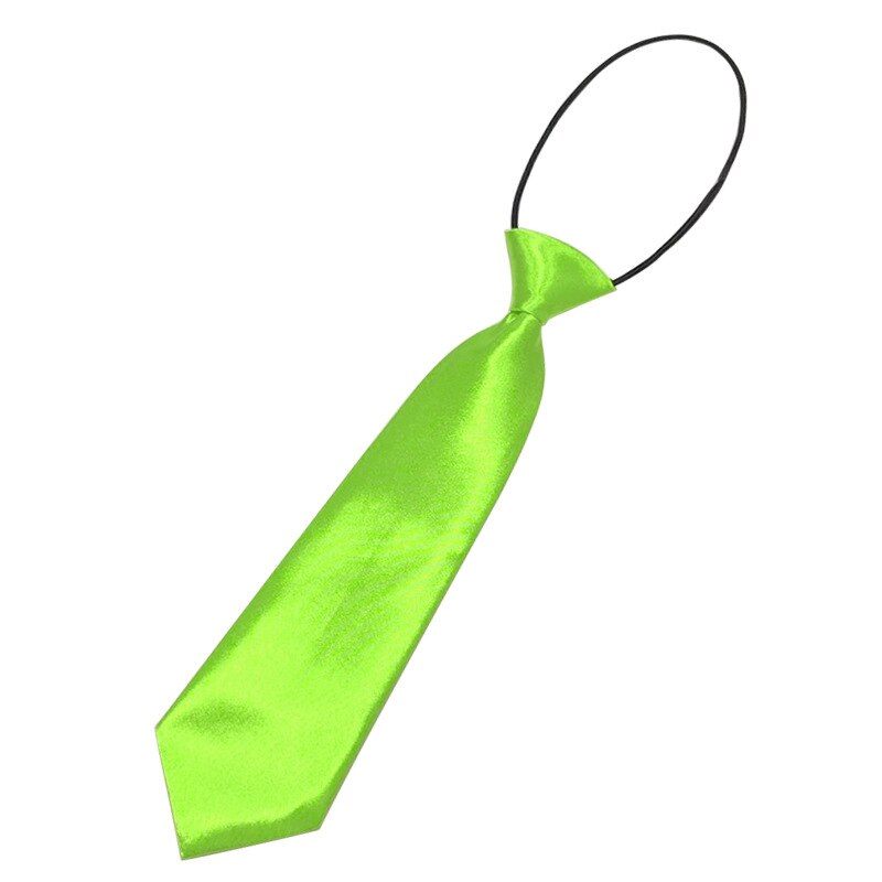 Cravate élastique à la pour garçons et filles, pour enfants, pour mariage, couleur unie