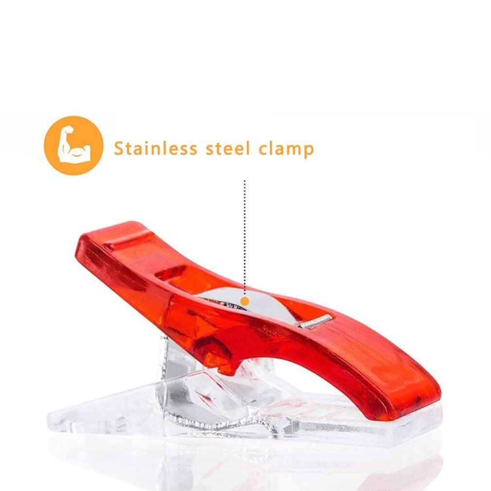 100Pcs Colorful Sewing Craft Quilt Binding Plastic Clips Clamps Pack Quilt Binding Plastic Clips Clamps Pack Supplies