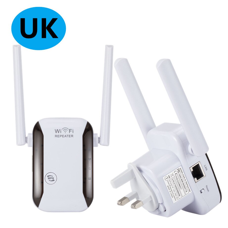 GRWIBEOU Drahtlose WiFi Verstärker Router 2,4G 300Mbps Netzwerk Signal Verstärker WR229 IIEEE 802,11 b/g/n 2 antenne WiFi Booster Hause: UK