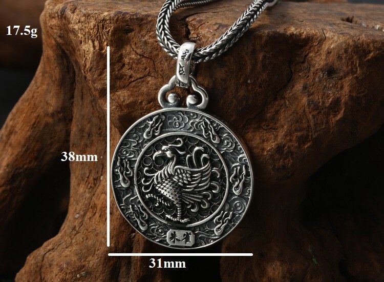 100% 925 silberne glückstier-anhänger, 925 sterling-tiger-drachen-anhänger, glücksbringer-anhänger