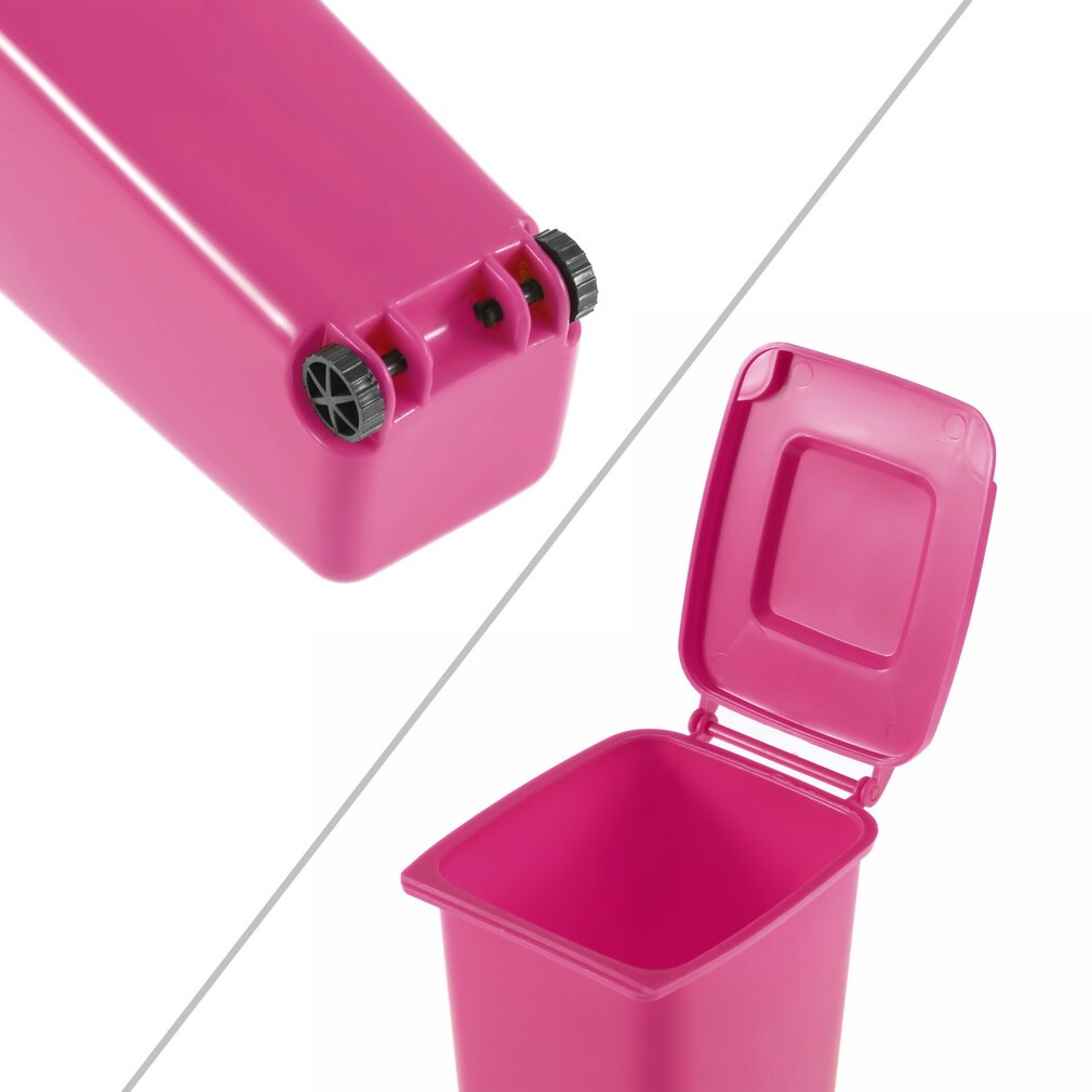 Recycle Plastic Mini Wheelie Bin Bureau Netjes Office Desktop Briefpapier Organisator Creatieve Pen Potlood Houder Met Twee Wielen