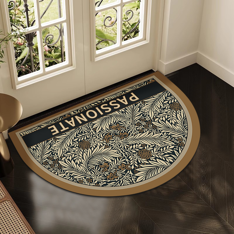 Halfronde Deurmat Rond Vloerkleed Retro Tapijt Voor Woonkamer Spoel Toegangsmat Slaapkamer Keuken Voetmatten Tapis Ingangsmat: 1200mm x 1200mm / Blauw