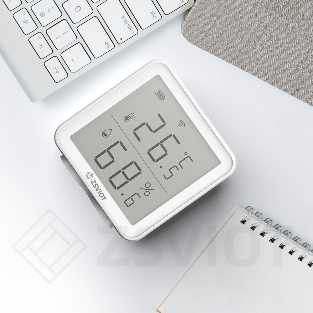 Tuya wifi 2.4g termometer lcd display sensor smart hjemme innendørs utetemperatur fuktighets hygrometer digital app kontroll