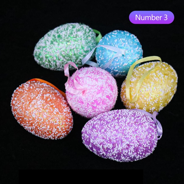 6Pcs Paaseieren Diy Eierschaal Kinderen Handgemaakt Speelgoed Pasen Decoraties: 3