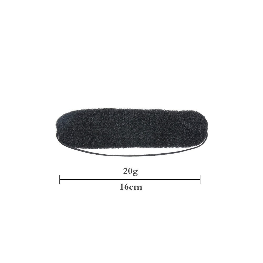 Hair Dispenser Sponge Bump Hollywood Style Rubber Band Strip Knit Hair Curler Long Hair Styling Tools Accessories: Black16cm