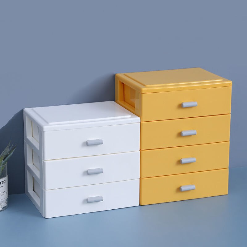 2/3/4 Layer Office Drawer Storage Box Organizer Multifunction Dustproof Stationery Storage Rack Desktop Makeup Organizer Box