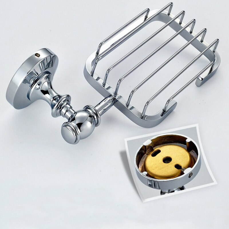 Badkamer Accessoires Zeepbakje Chrome Wandmontage Badkamer Bad Douche Zeepbakje Mand Houder KD573
