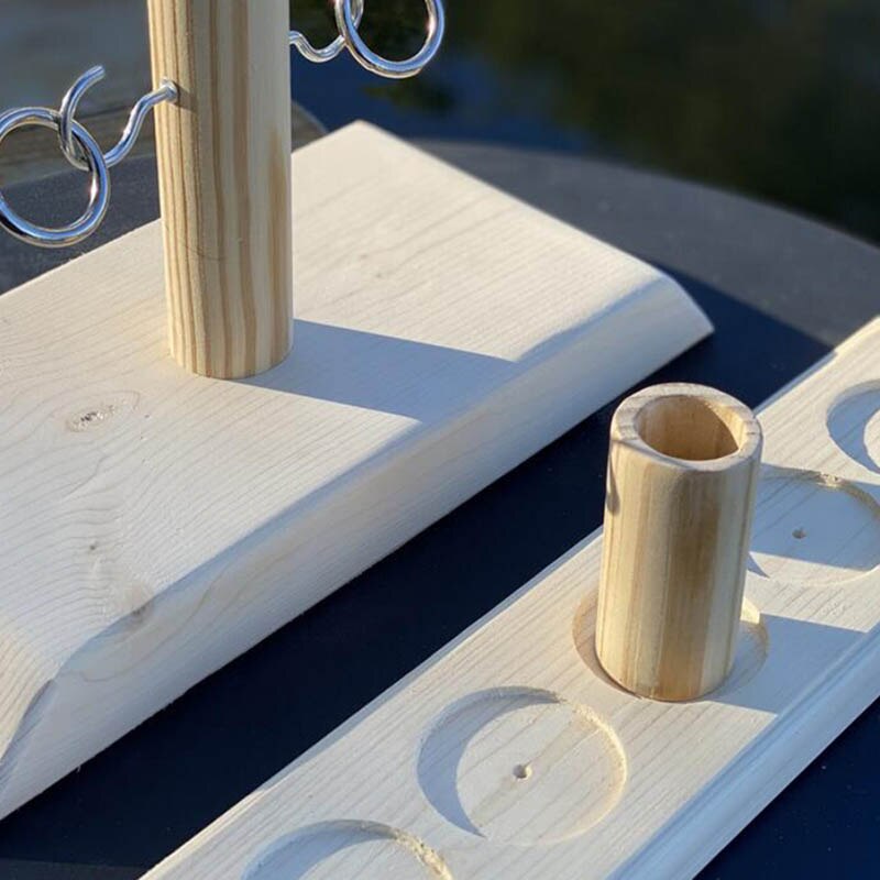 Partij Speelgoed Leisure Industriële Stijl Bar Drink Shop Handgemaakte Houten Ring Toss Haken Snelle Interactief Spel Voor bars Thuis