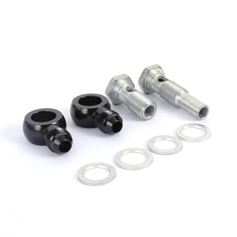 6AN x 1/4NPSM for 4L80E Universal Transmission Oil Cooler 90 Degree Fittings for 1997 to Mid