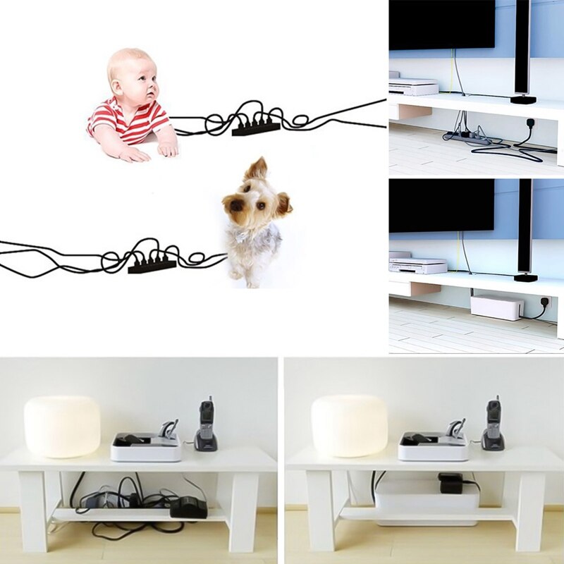 Plastic Wire Storage Box Cable Manager Organizer Box Power Line Storage Cases Junction Box Household Necessities 3 sizes