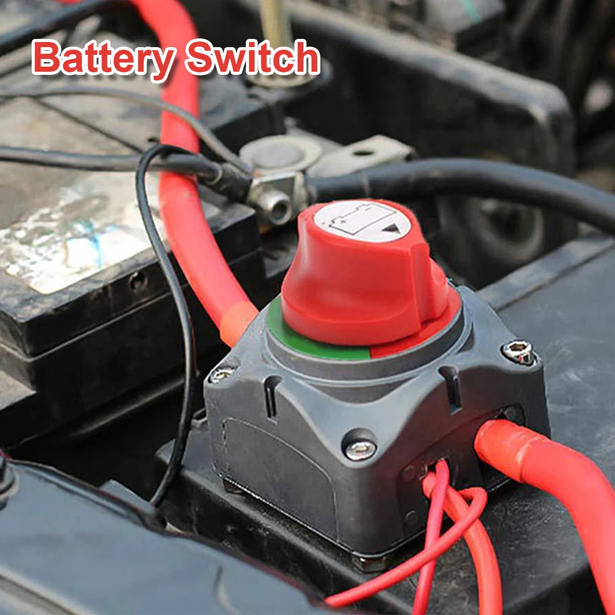 Battery Switch 12V/24V/48V/60V Battery Disconnect Switch Power Cut Switch Disconnect Isolator with Mounting Bolts for Boat Truck