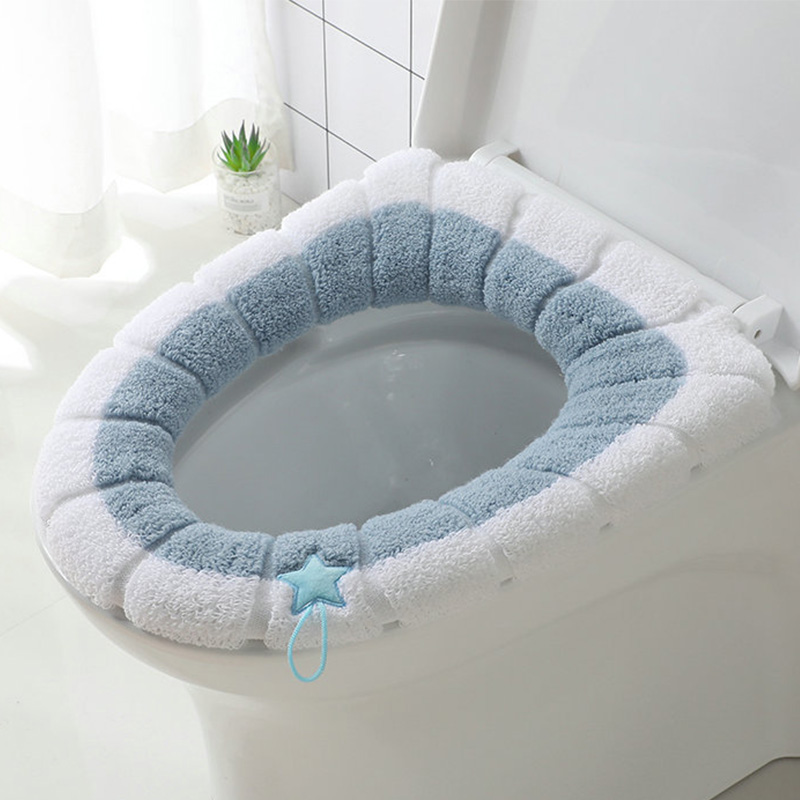 Funda para tapa de inodoro más cálida, producto de baño, sartén, cojín, almohadillas de licra, uso en juntas tóricas, inodoro cómodo al ras