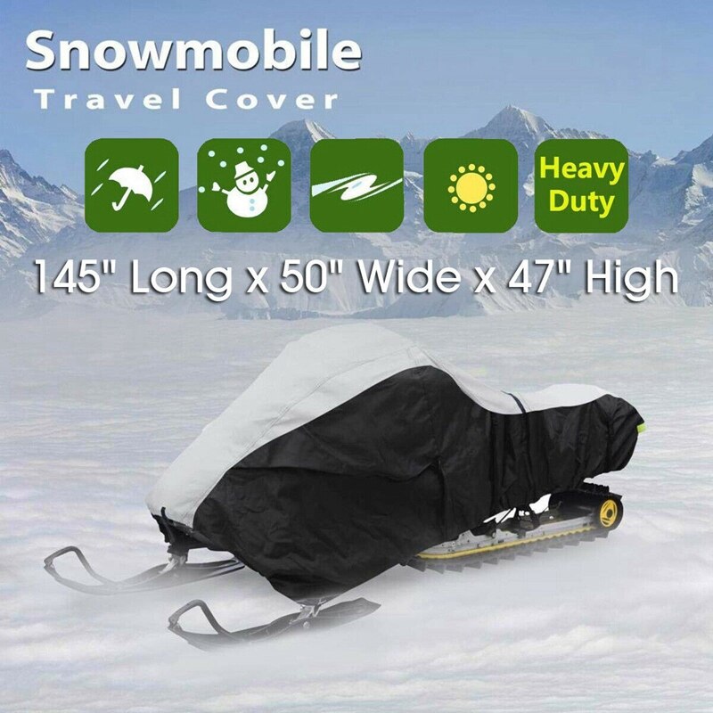 145X51X48 inch Waterproof Trailerable Outdoor Ski Snowmobile Sled Cover Storage