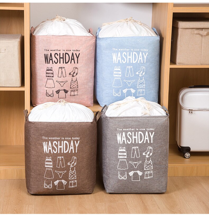 Large-capacity Laundry Basket Foldable Clothing Quilt Storage Basket Dirty Clothes Laundry Bathroom Organizer Baskets Modern