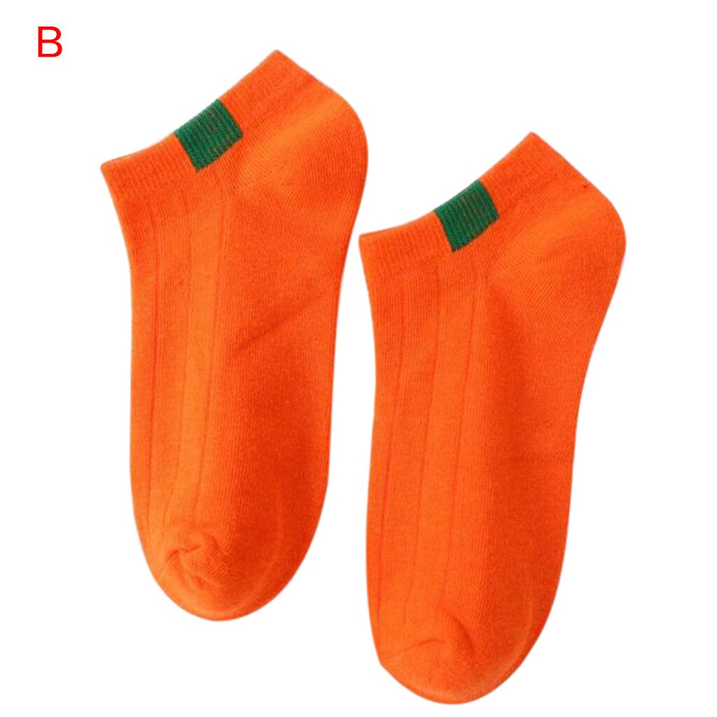25 # Корейский Стиль Femmes Décontracté Coton Solide Couleur Pure Confortable Chaussettes Harajuku Style Sans Couture Coton Chaussettes: B