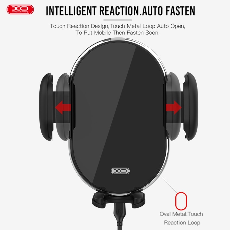 XO WX013 Qi voiture chargeur sans fil pour iPhone 11 Pro Max Samsung S10 Intelligent infrarouge rapide sans fil charge voiture support pour téléphone
