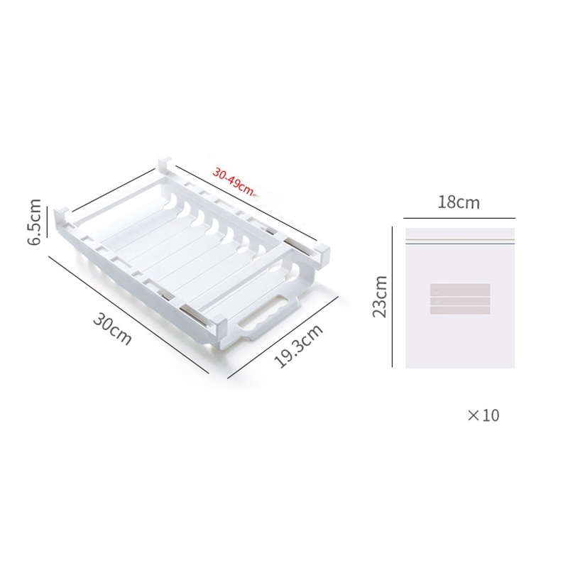 10Pcs Peva Voedsel Zak Vriezer Stand Up Voedsel Opbergtas Siliconen Tas Lekvrij Top Keuken Organizer Verse Shut Tassen bpa Gratis: Storage rack set
