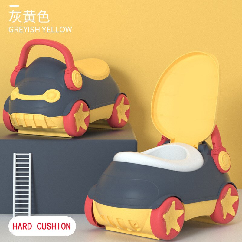 Style toilettes pour enfants extra grand dessin animé garçon et fille bébé pot infantile urine enfant toilette artefact: gray-yellow