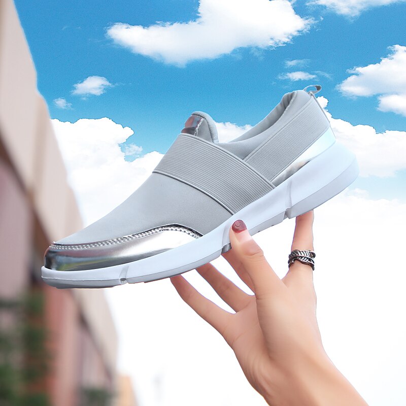 Damyuan flats damesko sneakers loafers walking sko kvinde flade skridsikre fritidssko hæl indvendigt forhøje sko plug