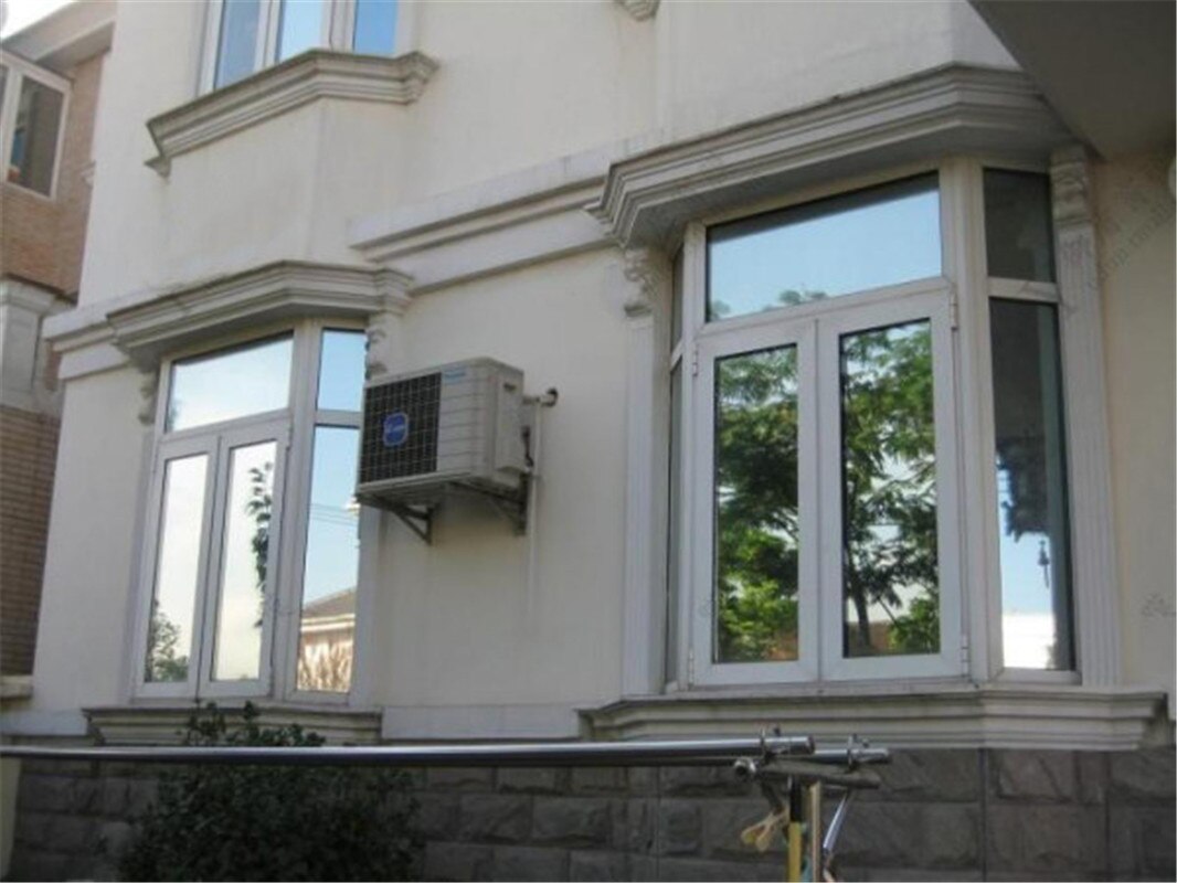 Silver One Way Mirror Window Film Tint Self-Adhesive Reflective Privacy Glass Tint Heat Control For Building Office Balcony