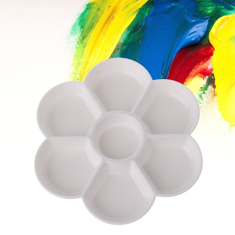 7 gaten palet acryl gouache aquarelverf palet plastic