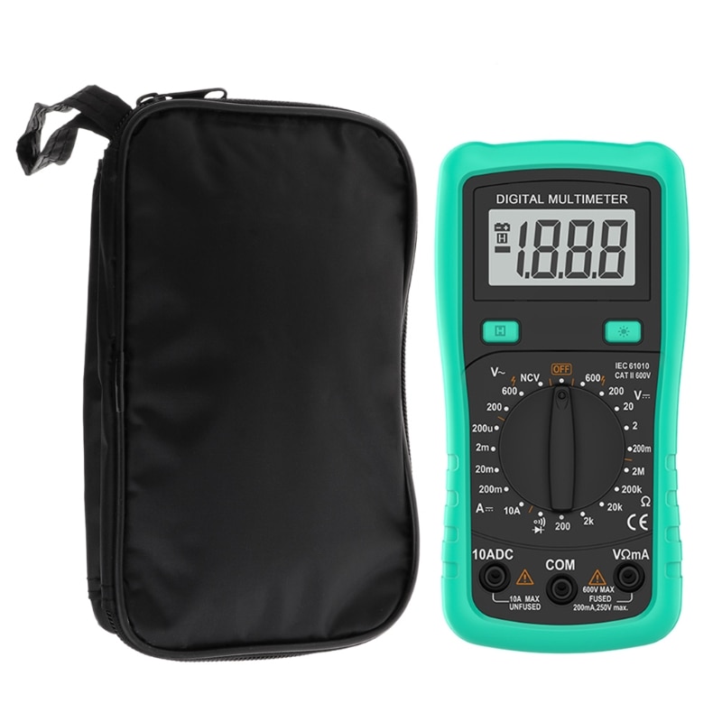 Bolsa negra para multímetro, 20x12x4cm UT, carcasa blanda a prueba de golpes, resistente al agua