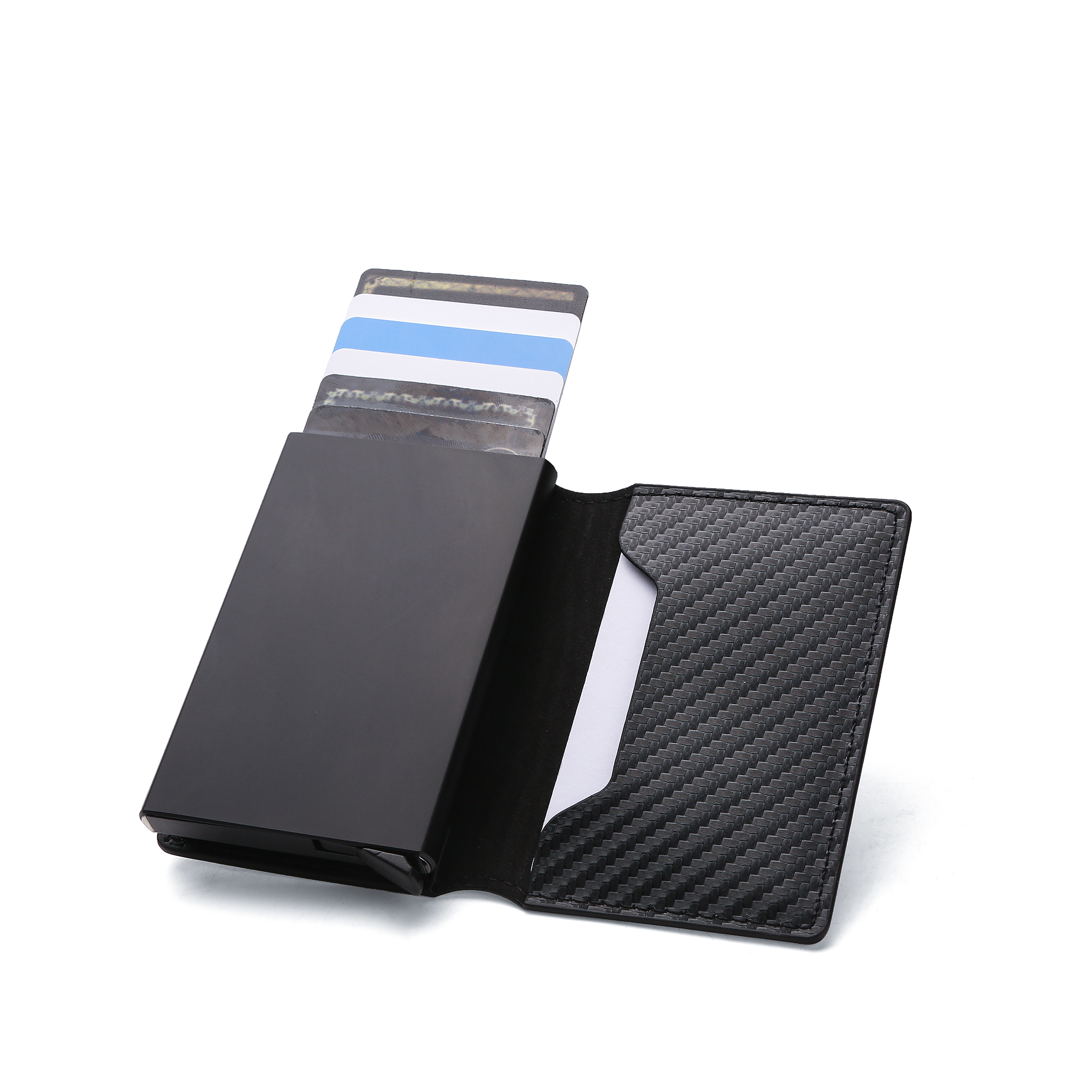 Nowe męskie etui na karty to minimalistyczny portfel zapewniający wygodę: Black