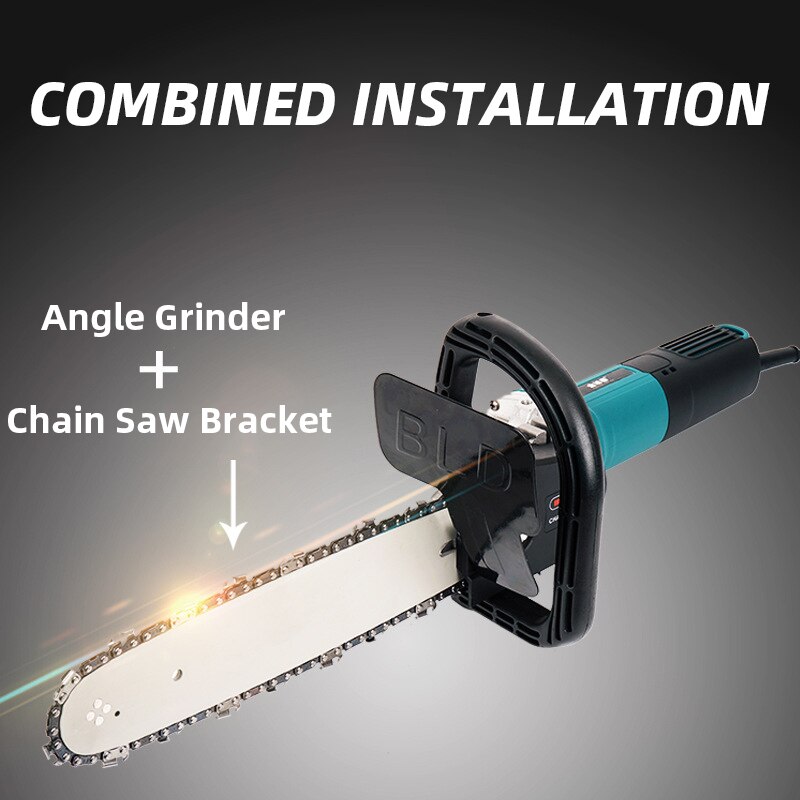 Pièces de support de tronçonneuse changées meuleuse d'angle en scie à chaîne 11.5 pouces 29cm coupe de bois scie électrique transfert Remaker outil électrique