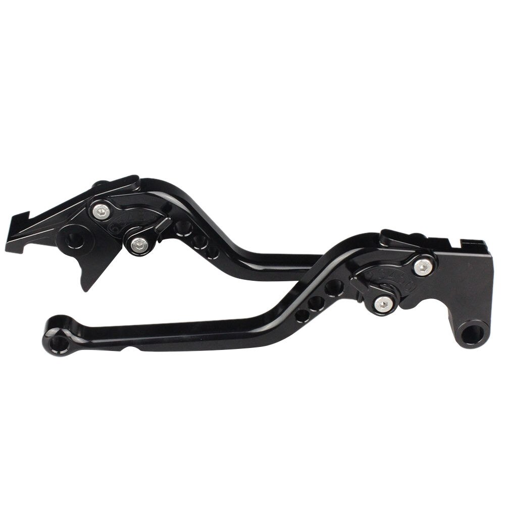 Für YAMAHA YZF R125 CNC Kurze Lange Motorrad Einstellbare Bremse Kupplung Hebel Griff Zubehör Griff Griffe: Long Black