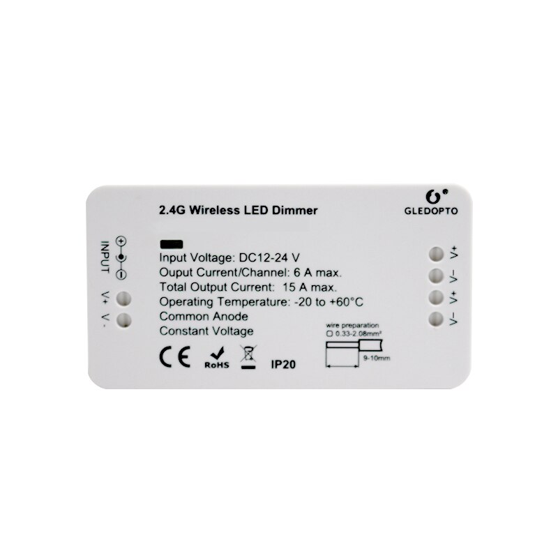 GLEDOPTO ZIGBEE Smart Dimmer Strip Controller DC12/24V Led Controller Zll Standard Led app Voice Control Work With Echo: Default Title