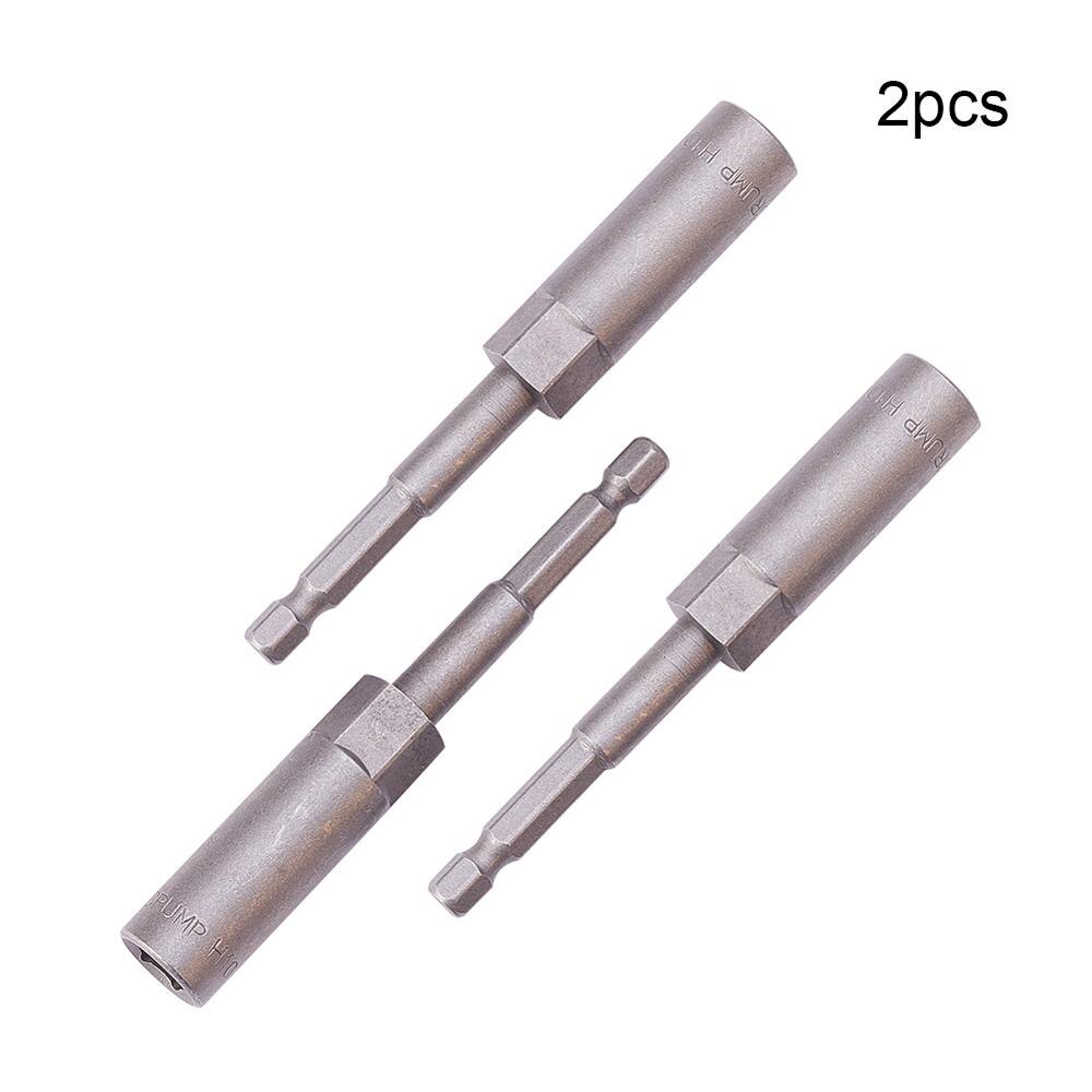 1/4 " drev 7 ~ 19mm sekskantede fatninger 100mm totallængde metalstødmøtrik sætter driver socket bit håndværktøjssæt 1 ~ 3 stk.: 10mm x3 stk