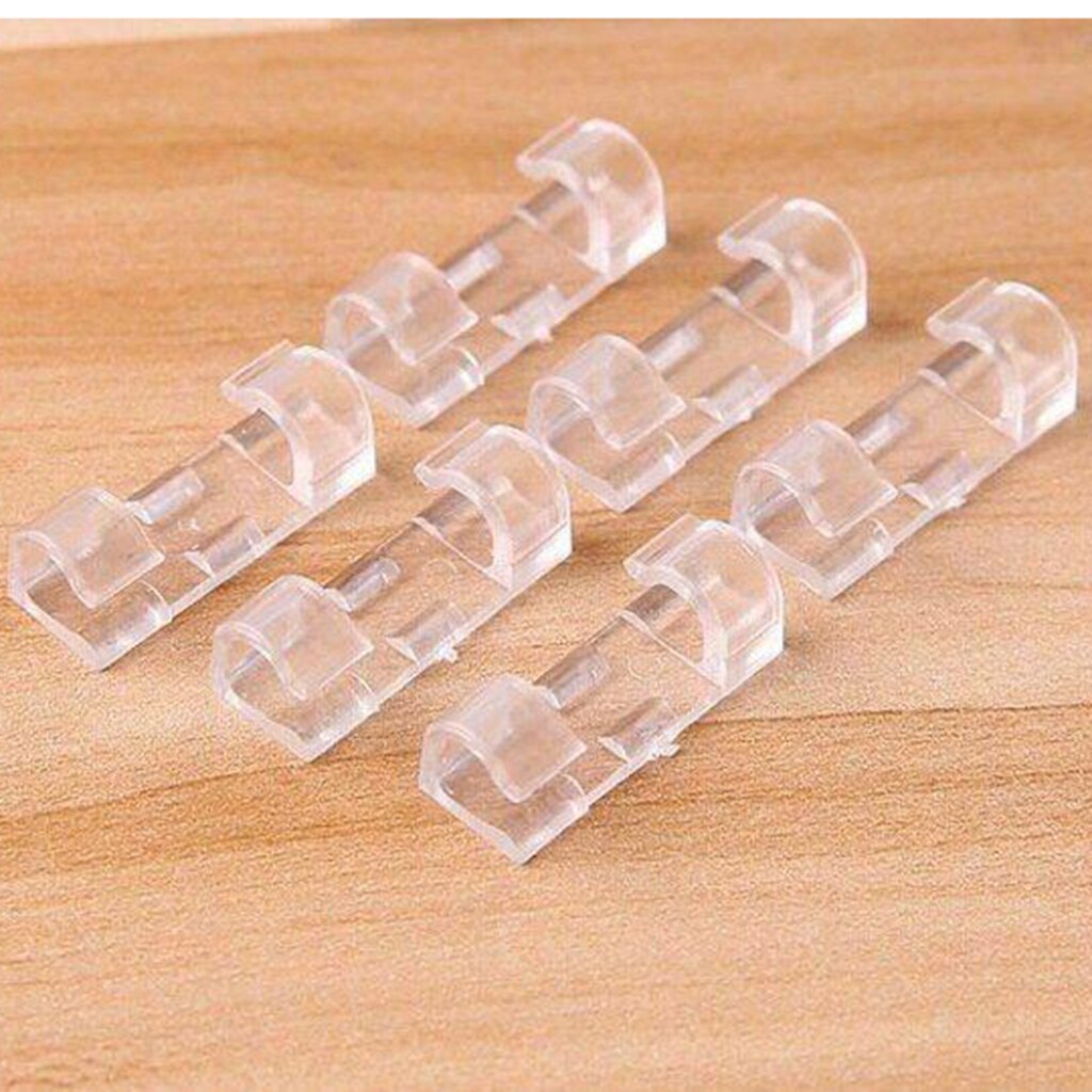 16/20Pcs Self Stick Wire Organizer Line Cable Clips Buckle Clamp Table Wall Fixer Fastener Holder Data Telephone Line Winder