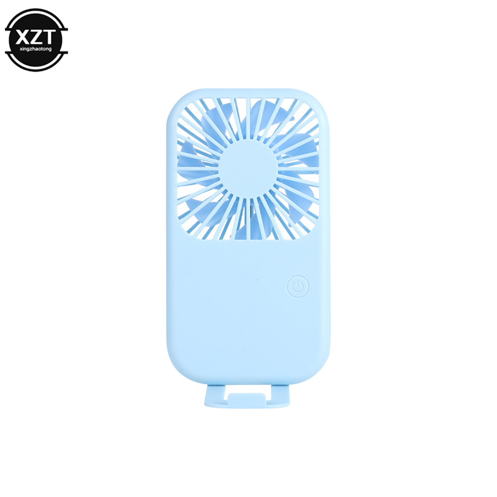 Handheld USB Mini Lüfter tragbare Tasche Lüfter Büro Schlafsaal Desktop-Lüfter Outdoor-Reise Luftkühler Drei-Gang-Wind geschwindigkeit: Blau