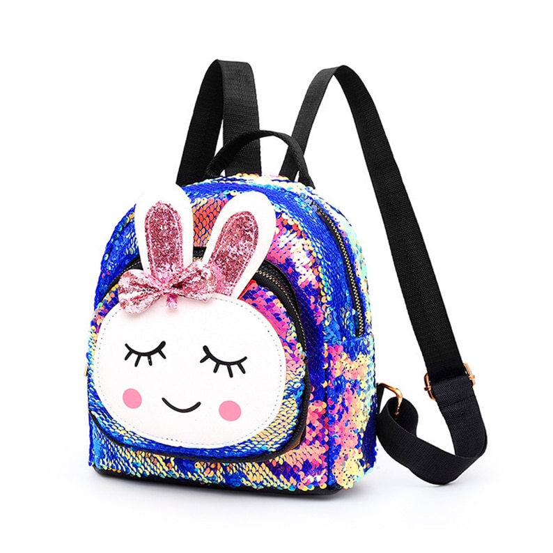 Toddler Children Girls Cute Cartoon Backpack Schoolbag Sequin Bling Rucksack School Bookbag Daypack