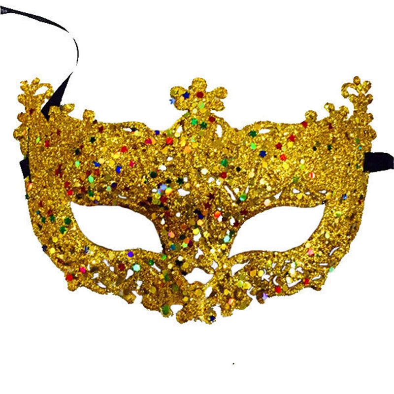 Princess Venice Mask Christmas Party Ball Mask Halloween Masquerade Performance Half Face Fox Sequin Women Girls Mask U2